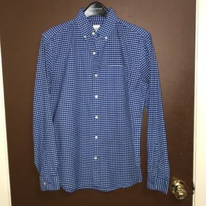 gingham print oxford